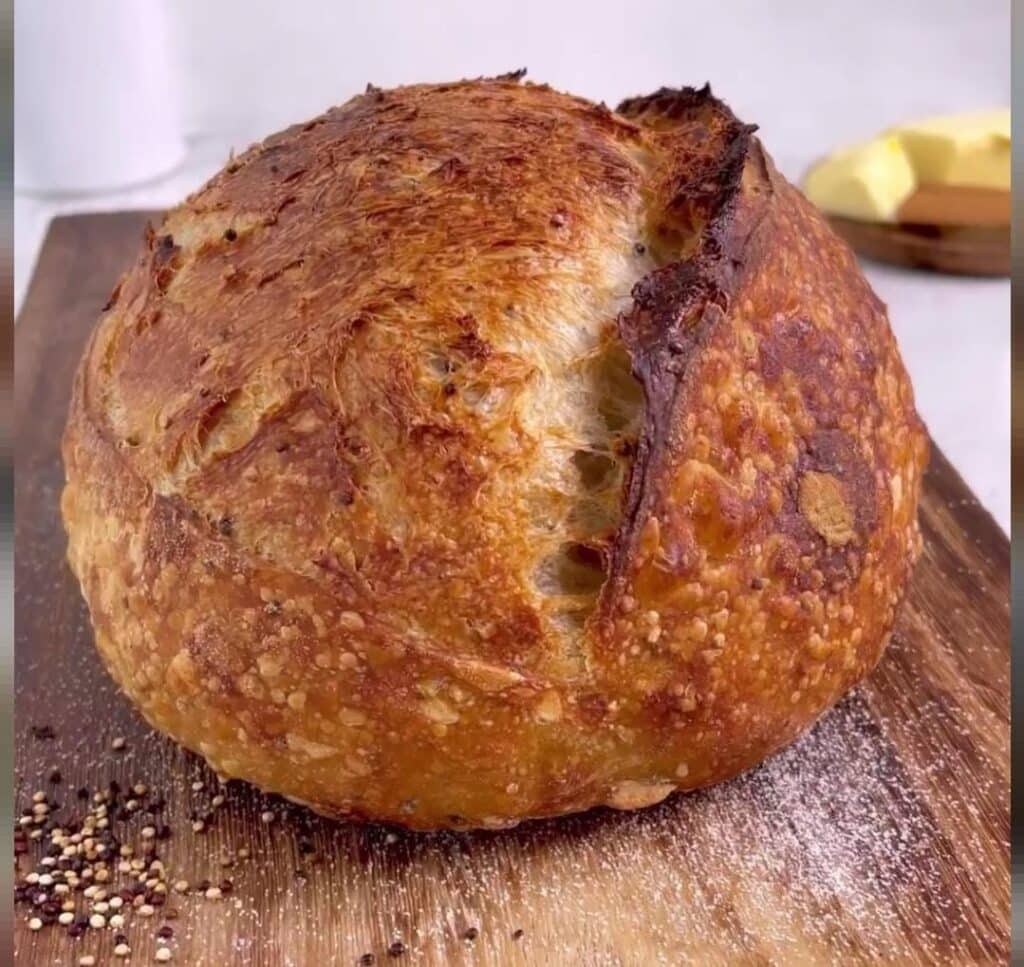 Popped Quinoa Sourdough Bread Take Recipe Official Page